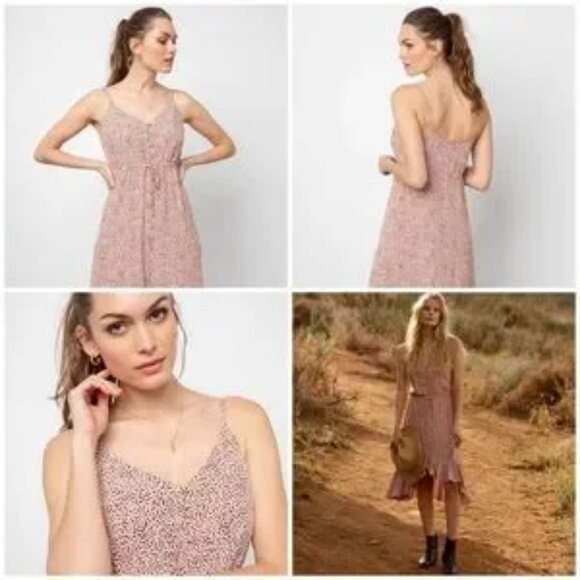 Rails Beige Floral Midi Dress - Picture 2 of 14